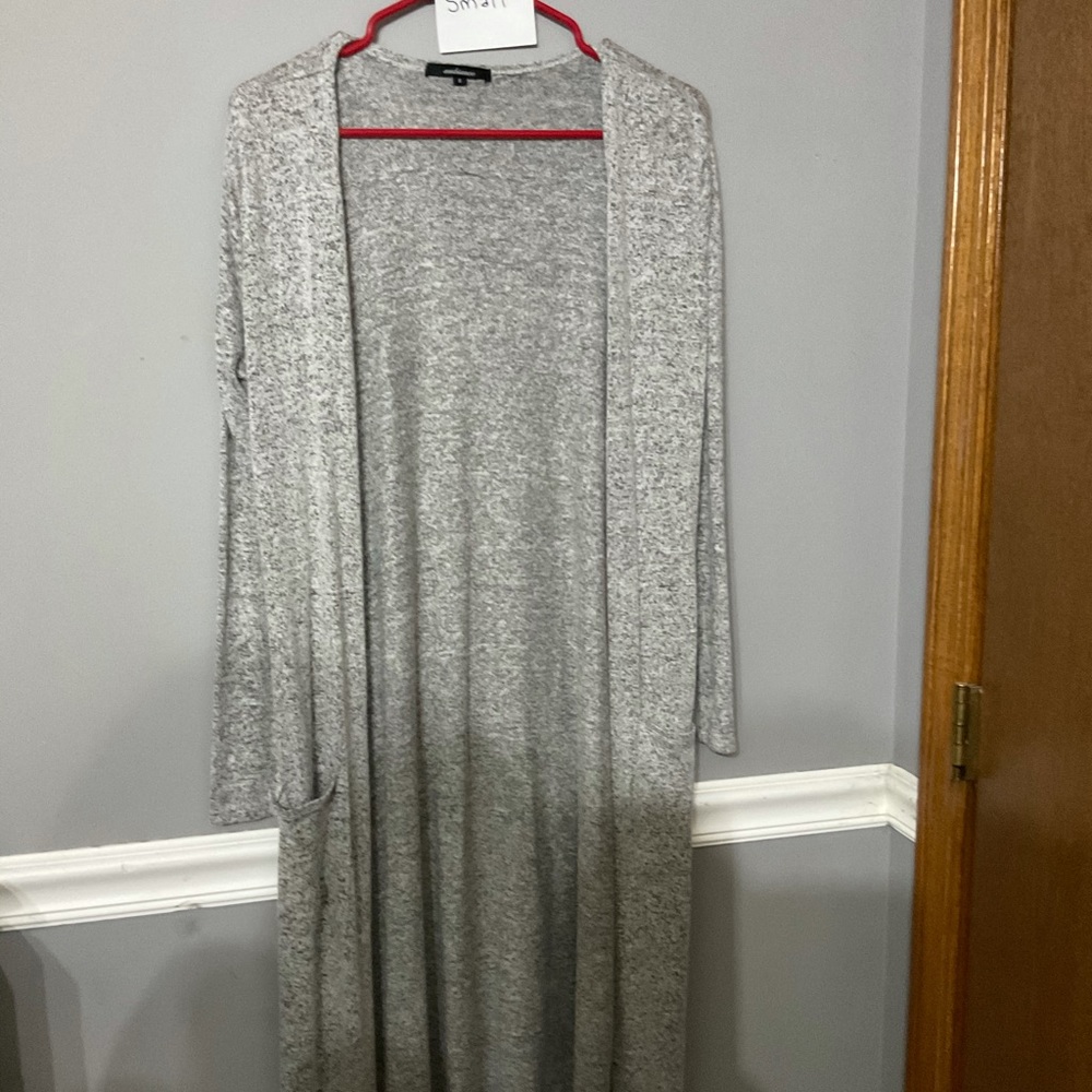 Women’s Gray Long Cardigan